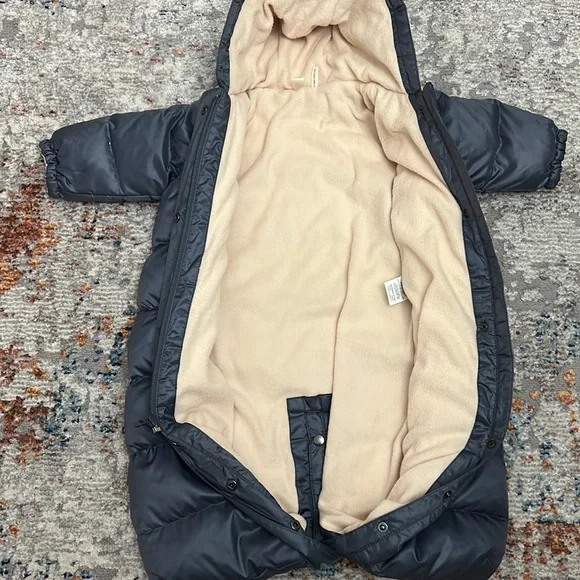 J Crew Baby Snowsuit Grey 3/6 m